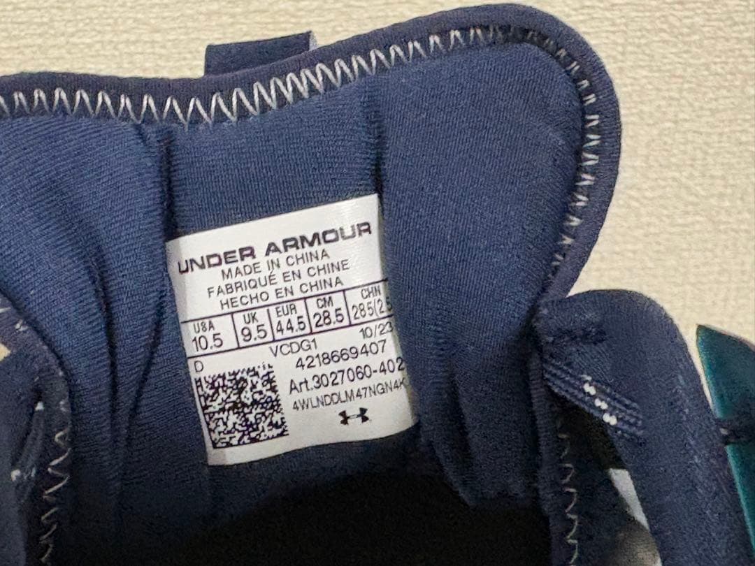 【日本未発売】UNDER ARMOUR海外モデル スパイク ネイビー28.5 ③