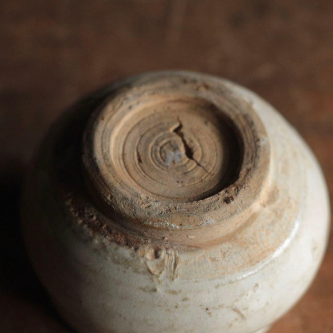 中国 白化粧土 小壺 茶碗 中国美術 古美術 古道具 アンティーク 茶道具