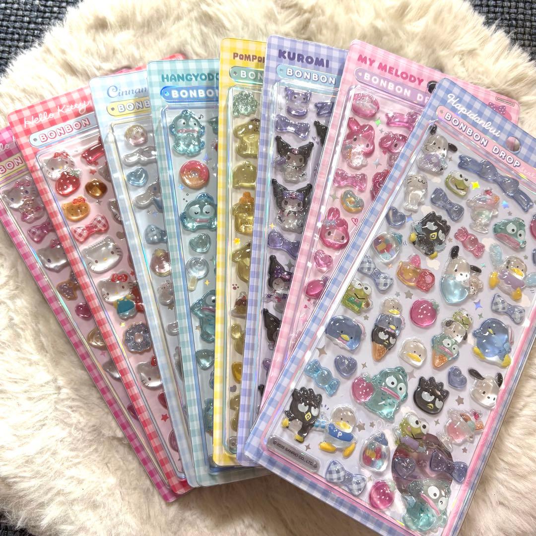 【国内正規品】 ボンボンドロップシール 第二弾　サンリオ　8種コンプリートセット