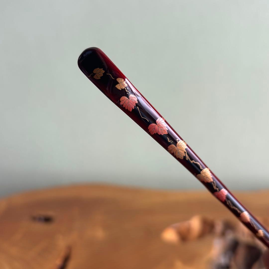 輪島塗 蔦 茶杓 秋斎造 茶道具 共箱