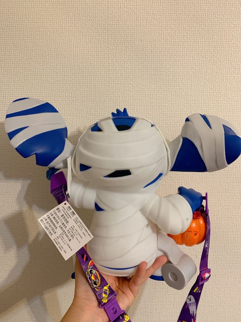 上海ディズニーランド　スティッチ ミイラ風 ポップコーンバケット