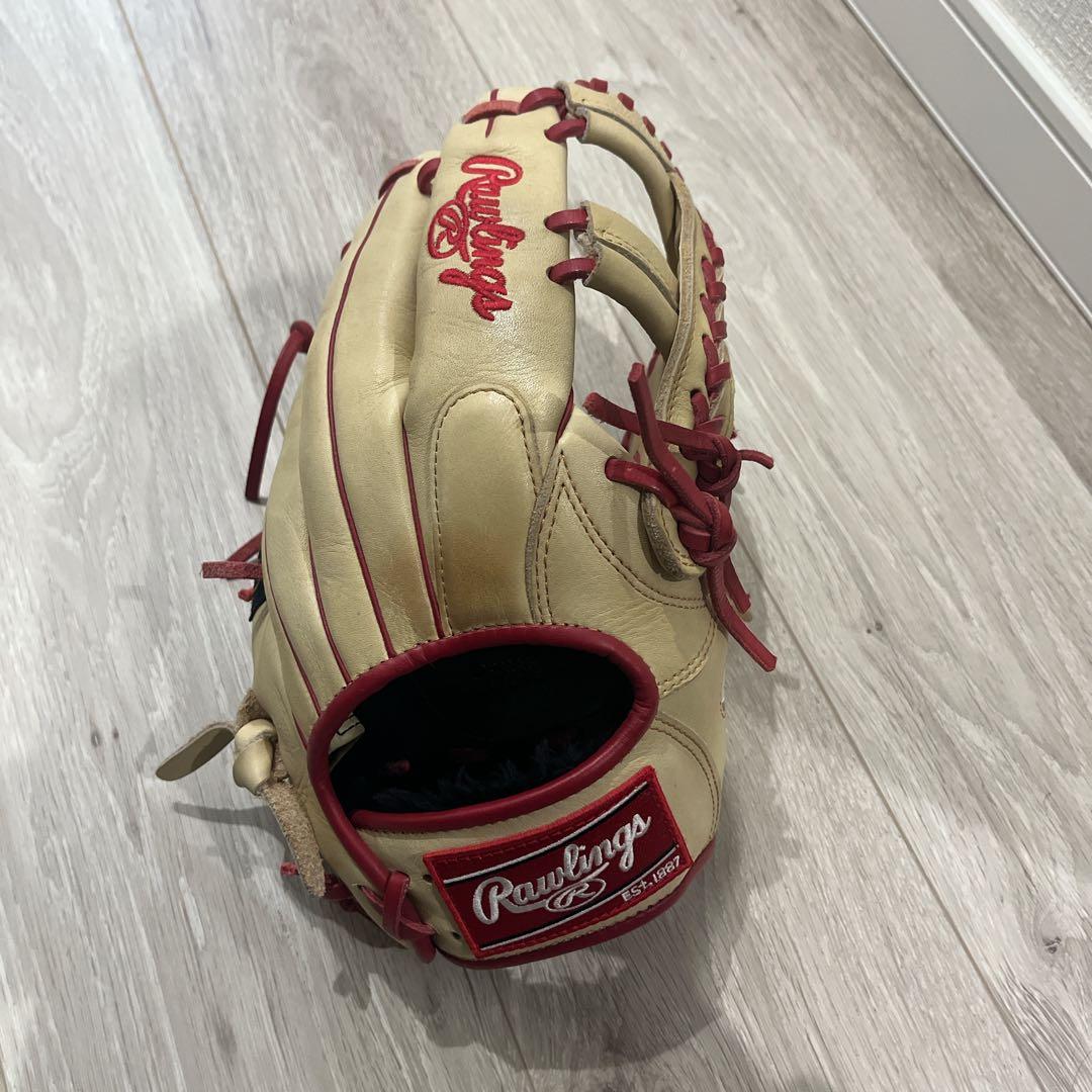 Rawlings 軟式グローブ ベージュ/赤
