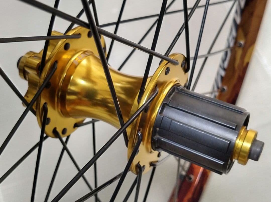 DABOMBリム+HAROハブ 黒スポーク26inch 前後ホイールセット 中古