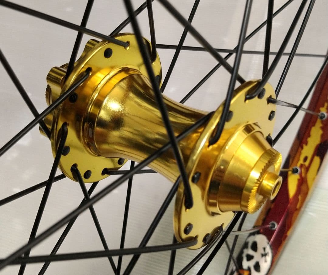 DABOMBリム+HAROハブ 黒スポーク26inch 前後ホイールセット 中古