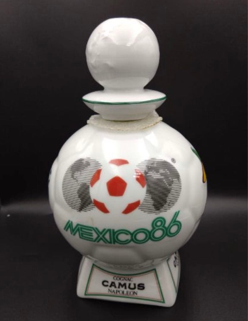 CAMUS メキシコ 86サッカーボール型 リモージュ陶器ボトル ブランデー