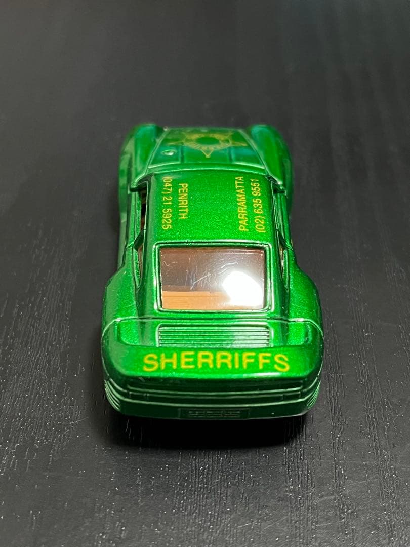 トミカ ポルシェ 959 日本製　シェリフ　緑
