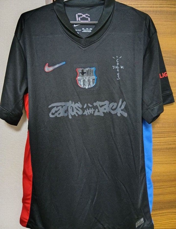 新品★ バルセロナ Travis Scott 黒★ ナイキ ユニフォーム ウェア