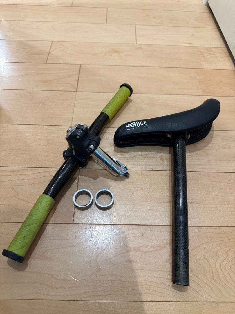 ストライダー　ダディラボ　ハンドル　ステム　アダプター　ナローサドル　カーボン