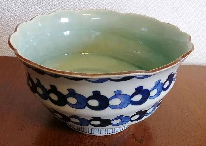 古伊万里②　青磁深鉢