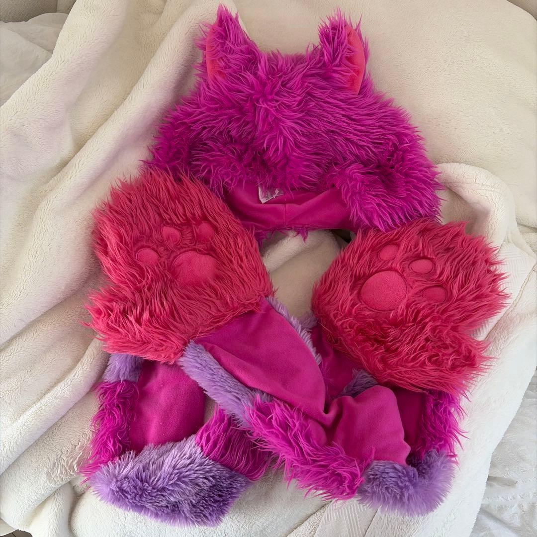 ディズニー　チシャ猫　マフラーキャップ