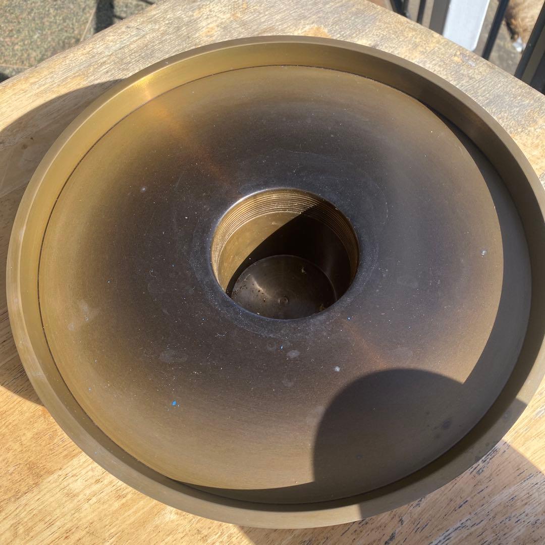 唐銅薄端　共耳新山水　未使用