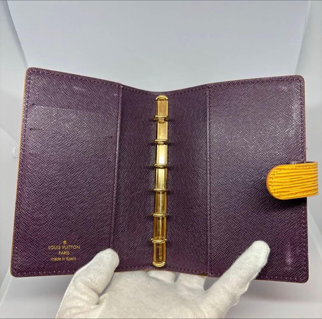 【匿名配送】美品 ルイヴィトン エピ アジェンダPM 6穴式 手帳カバー
