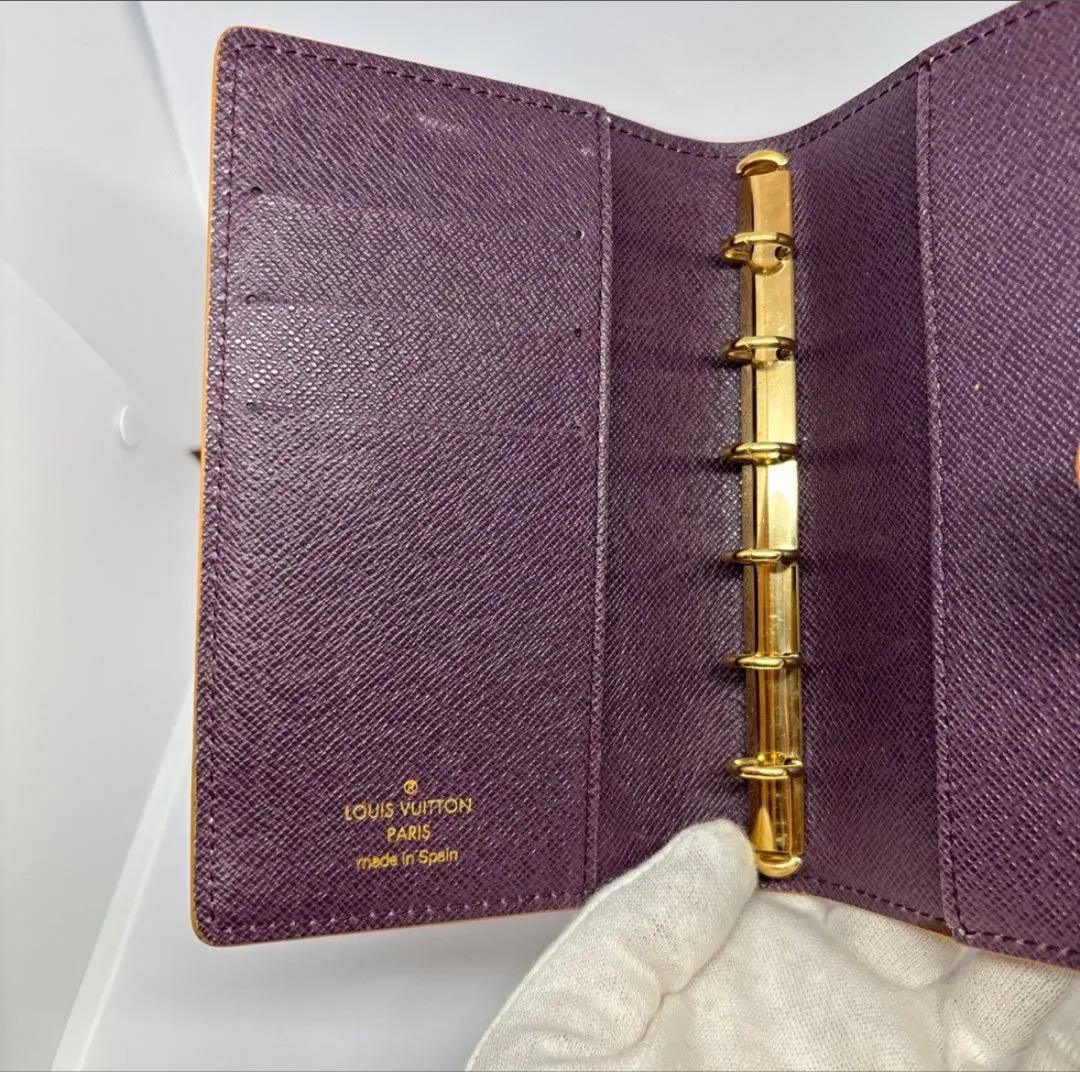【匿名配送】美品 ルイヴィトン エピ アジェンダPM 6穴式 手帳カバー