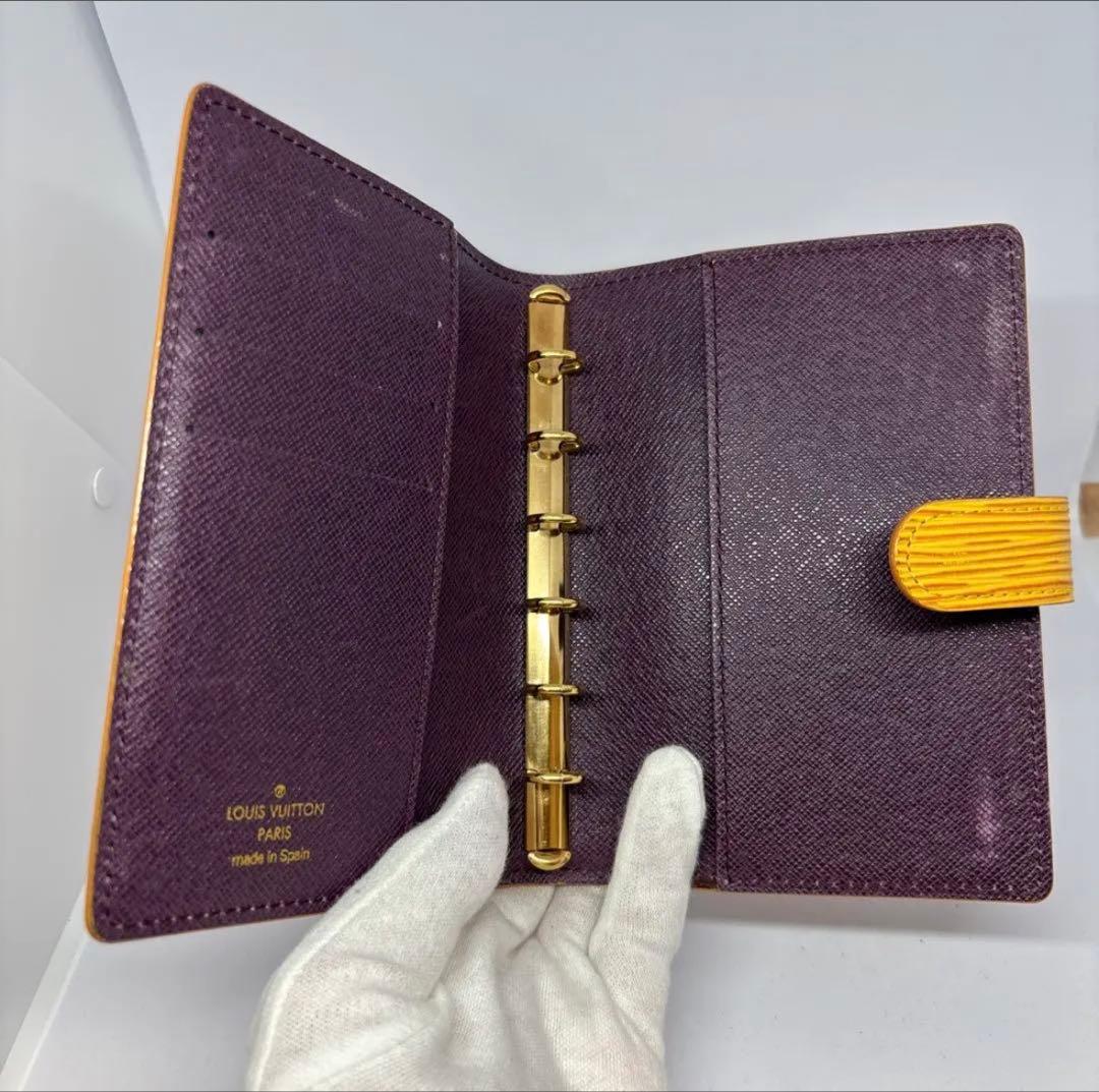 【匿名配送】美品 ルイヴィトン エピ アジェンダPM 6穴式 手帳カバー