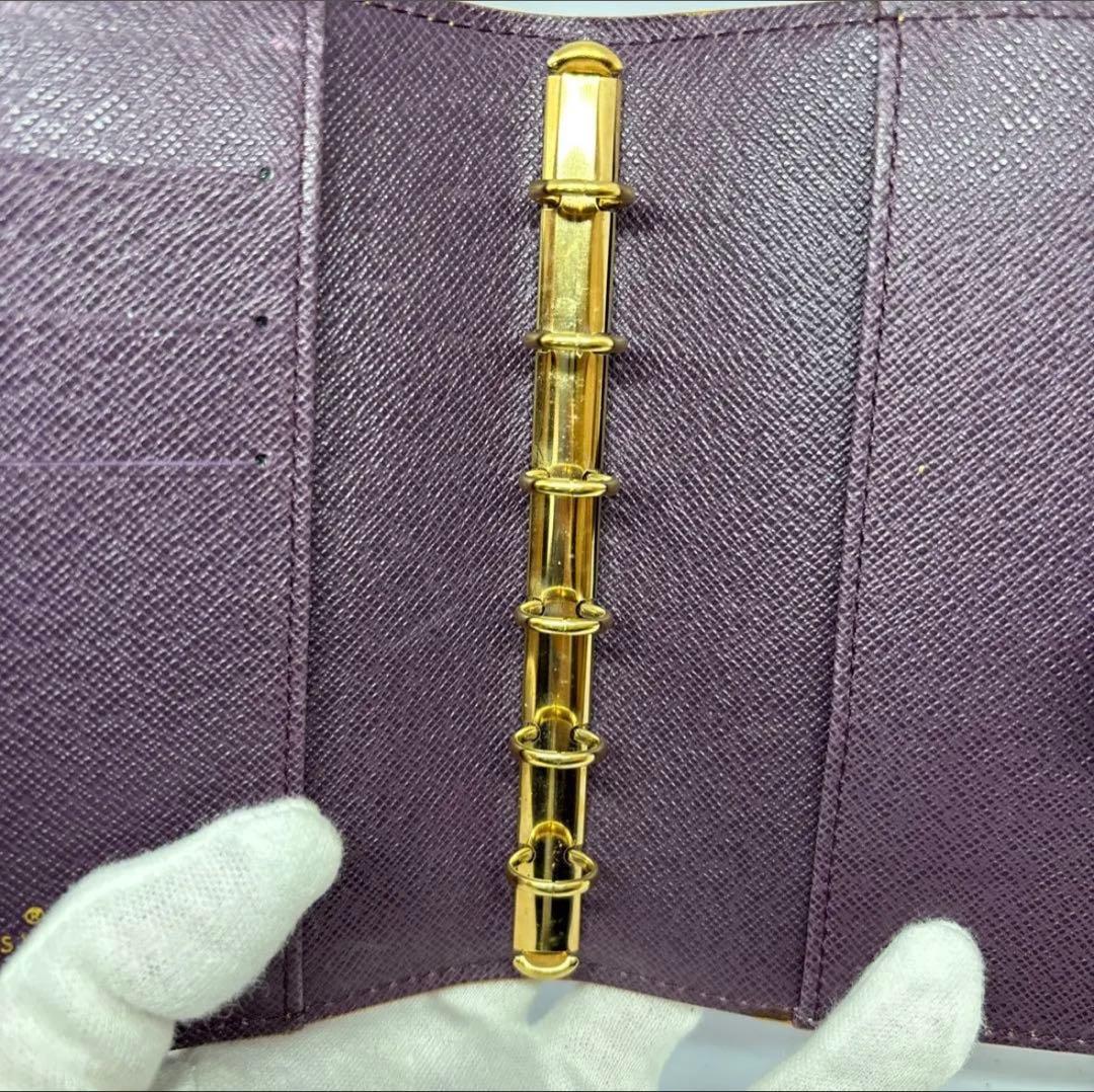 【匿名配送】美品 ルイヴィトン エピ アジェンダPM 6穴式 手帳カバー