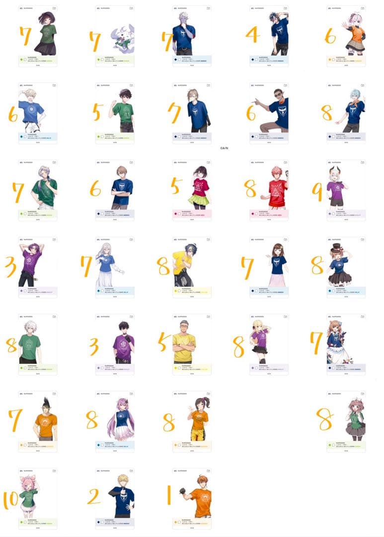 にじさんじ にじフェス SNS風クリアカード 魁星 カゲツ 加賀美 渡会 北見