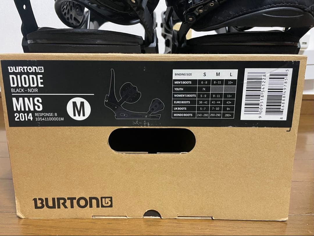 Burton Diode スノーボードバインディング Mサイズ 黒