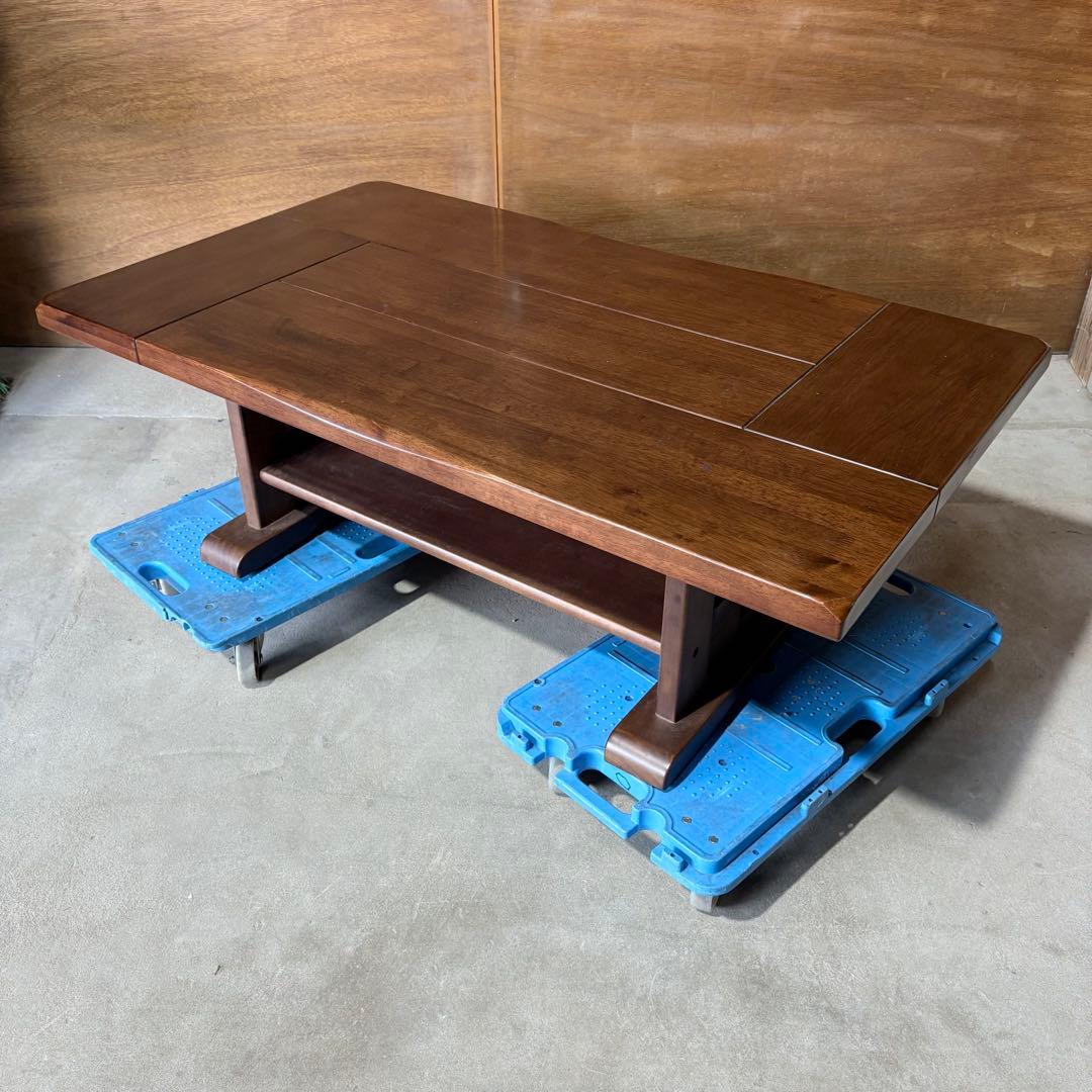 【福岡】 テーブル 和モダン ヴィンテージ 座卓 リビング 木製 天然木