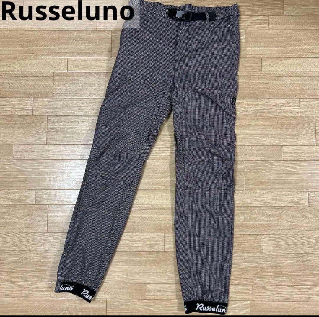 Russeluno チェック柄 スリムフィットパンツ