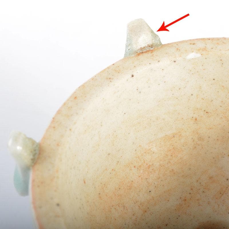 中国　高麗青磁　雷文　香炉　透かし火屋　時代箱付　V　R4587