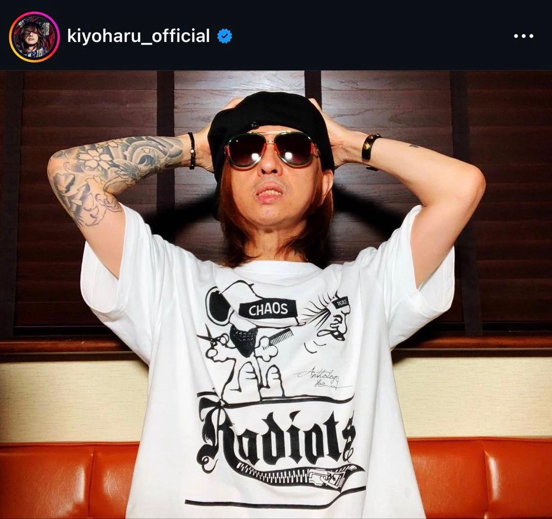 試着のみ 黒夢 清春 着用カットソー Ｌサイズ スヌーピー