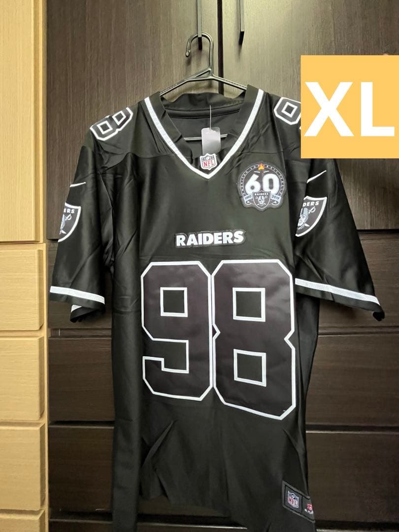 RAIDERS CROSBY 98番 ブラック ウニフォーム XL