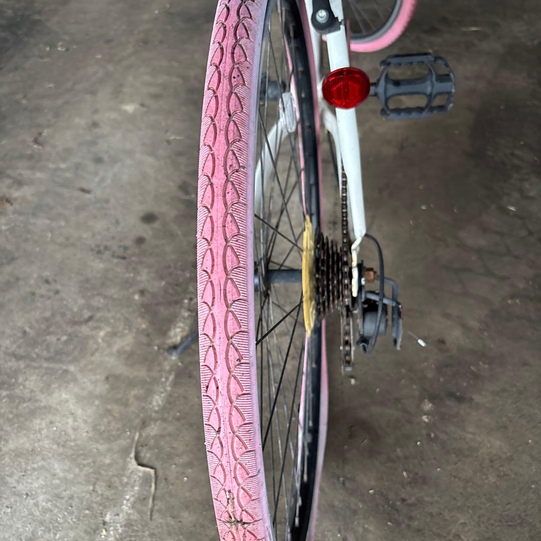 パンダ シティサイクル ホワイト/ピンク引き取り限定