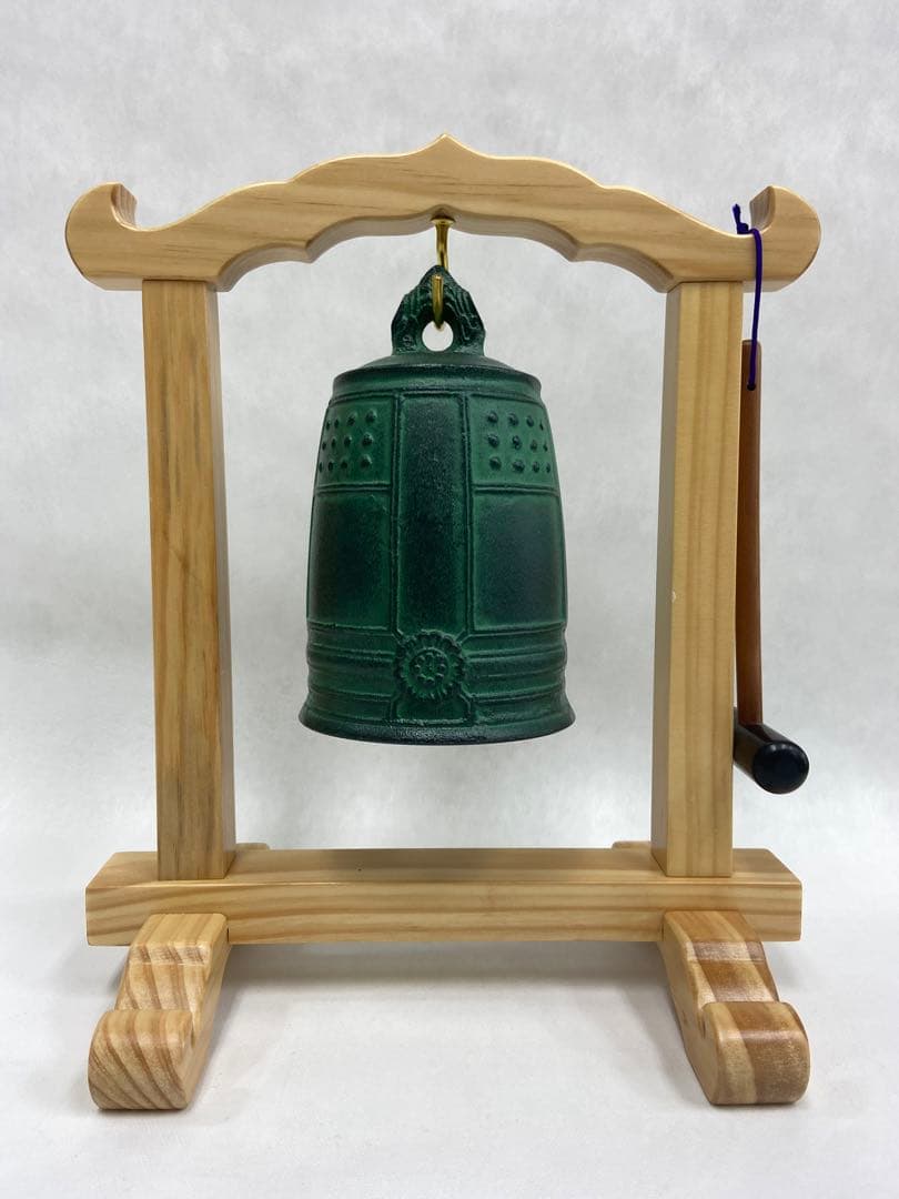 3.5寸鐘　木枠・撞木付き　癒しの鐘