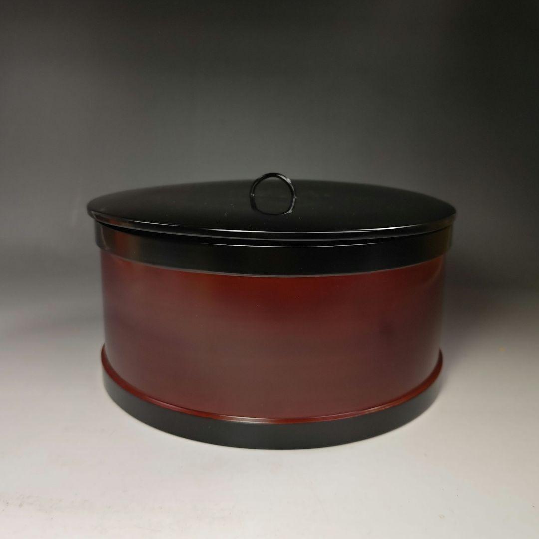 イ448 水指『漆専堂』『桶形水指　替蓋　共箱』漆塗　茶道具