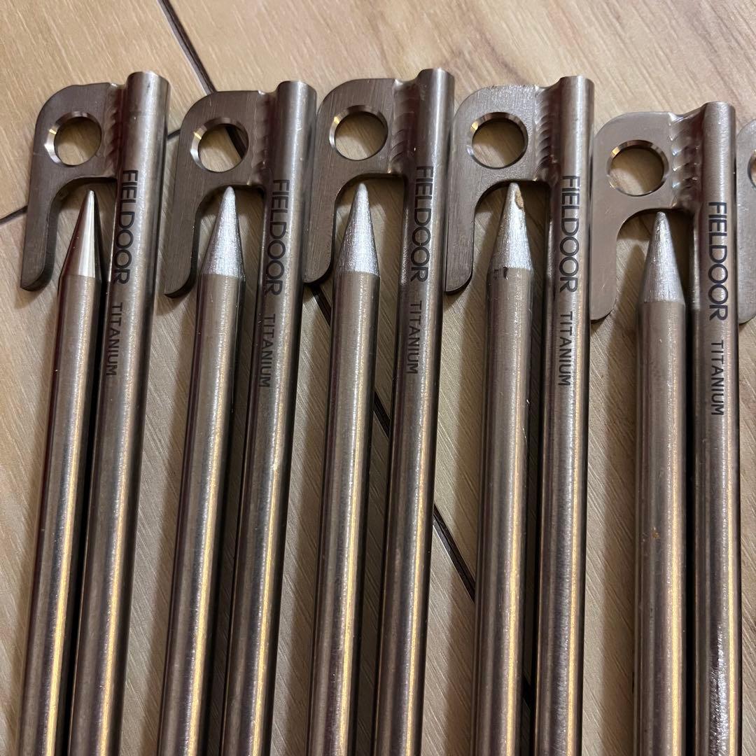 FIELDOOR チタンペグ テント用 タープ用 30cm 16本セット