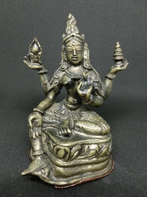 レア！！ラクシュミ　吉祥天　財運　仏像　置物　アンティーク　ヒンドゥー　チベット