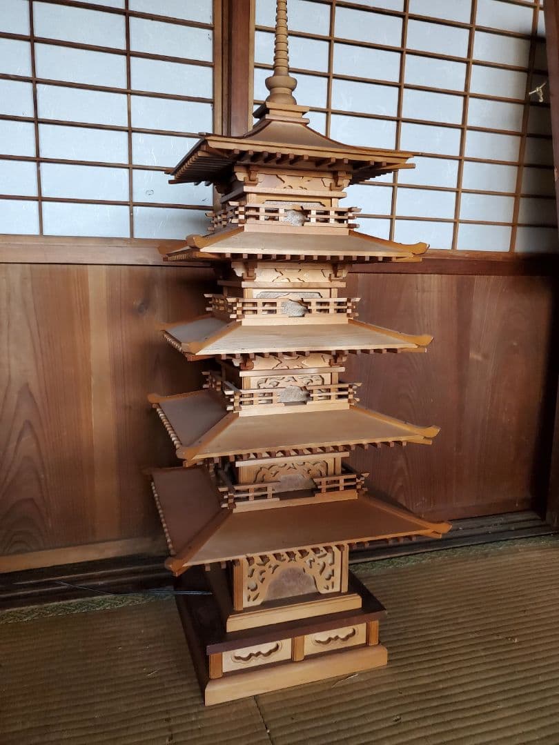 旧家蔵出し 五重塔 木製