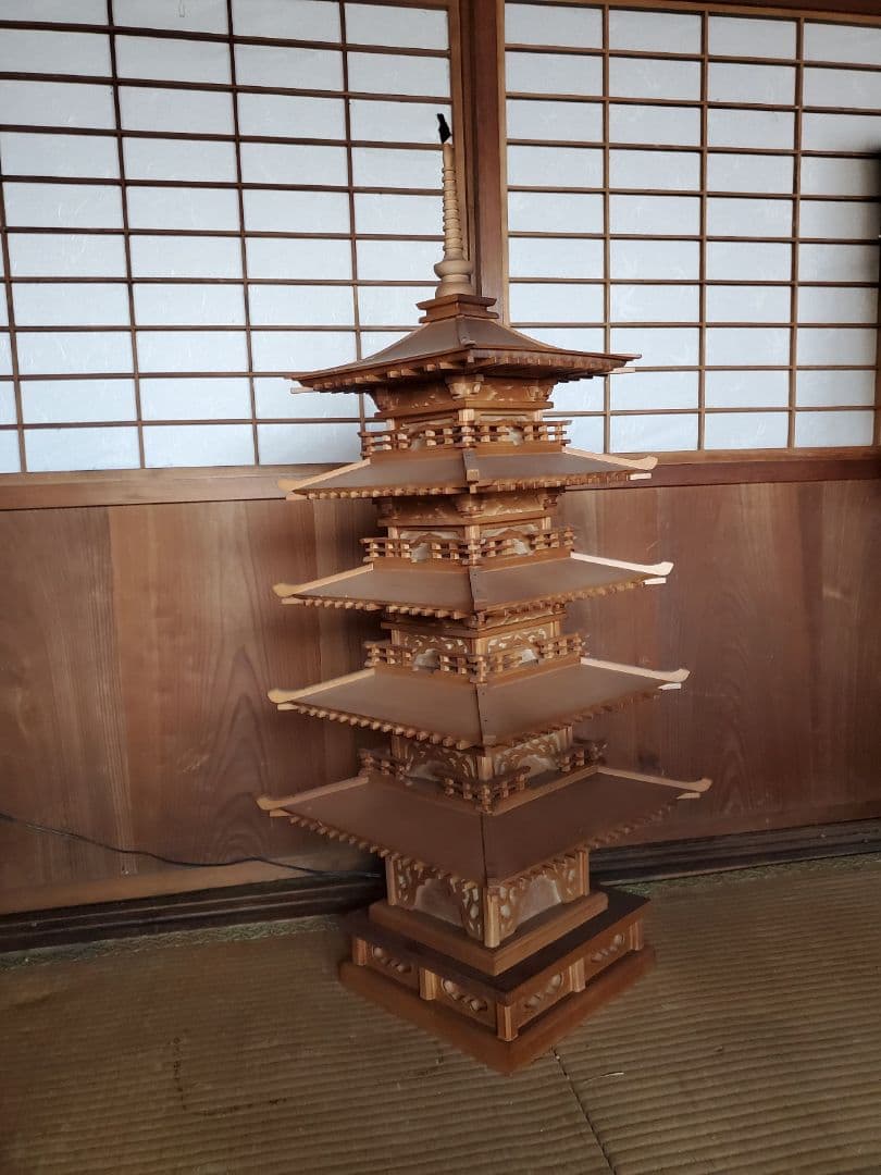 旧家蔵出し 五重塔 木製