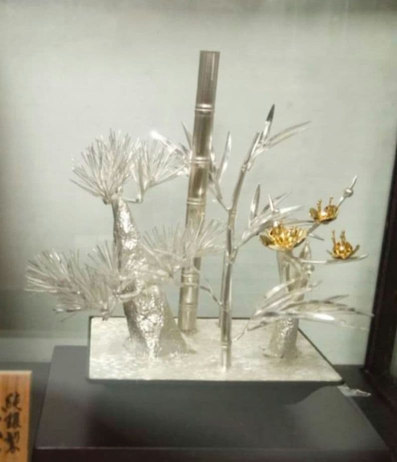 ✨今日まで月末セール！純銀　松竹梅　光則作✨