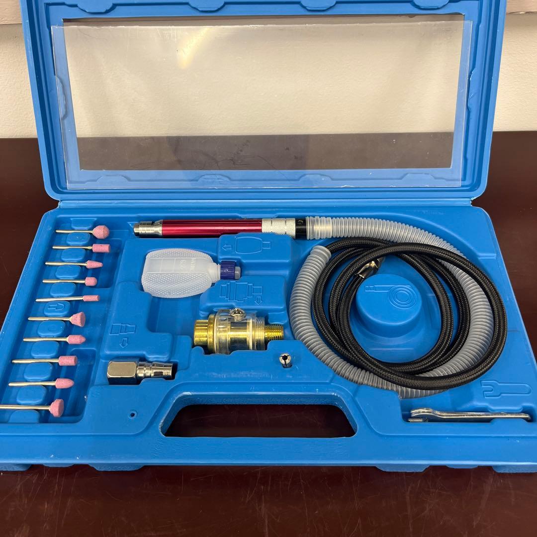 ケース付 エアーグラインダーセット エアーリューター 研磨 研削 サビ取り32