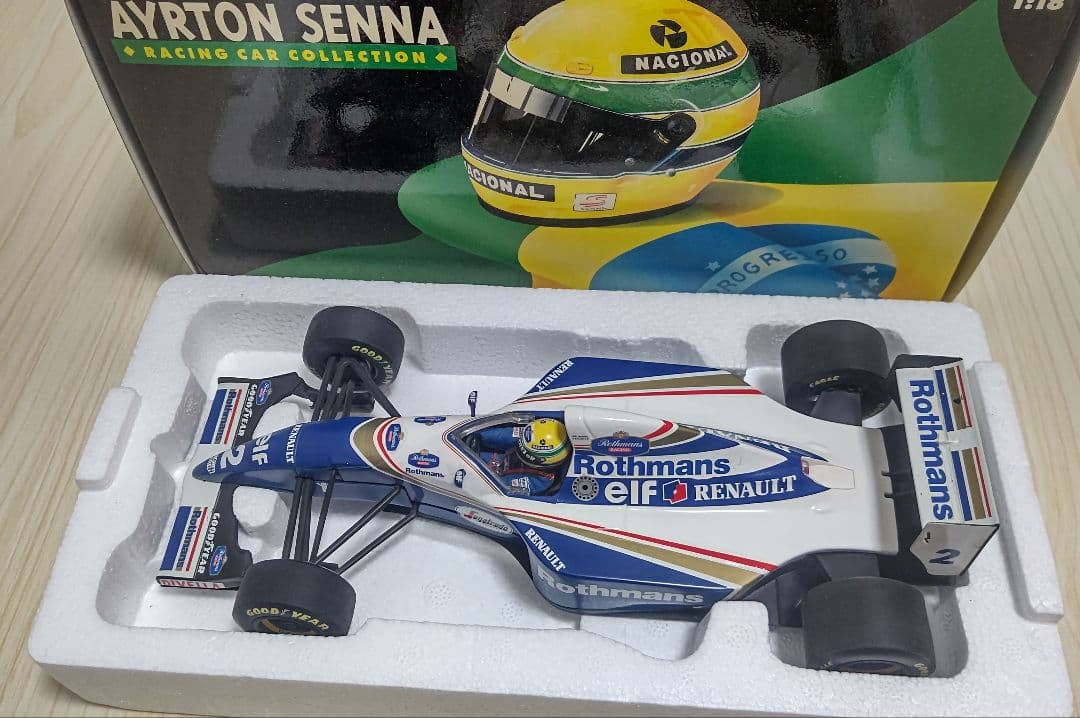 PMA ミニチャンプス ロスマンズ アイルトン・セナ 1/18 FW16 中古品