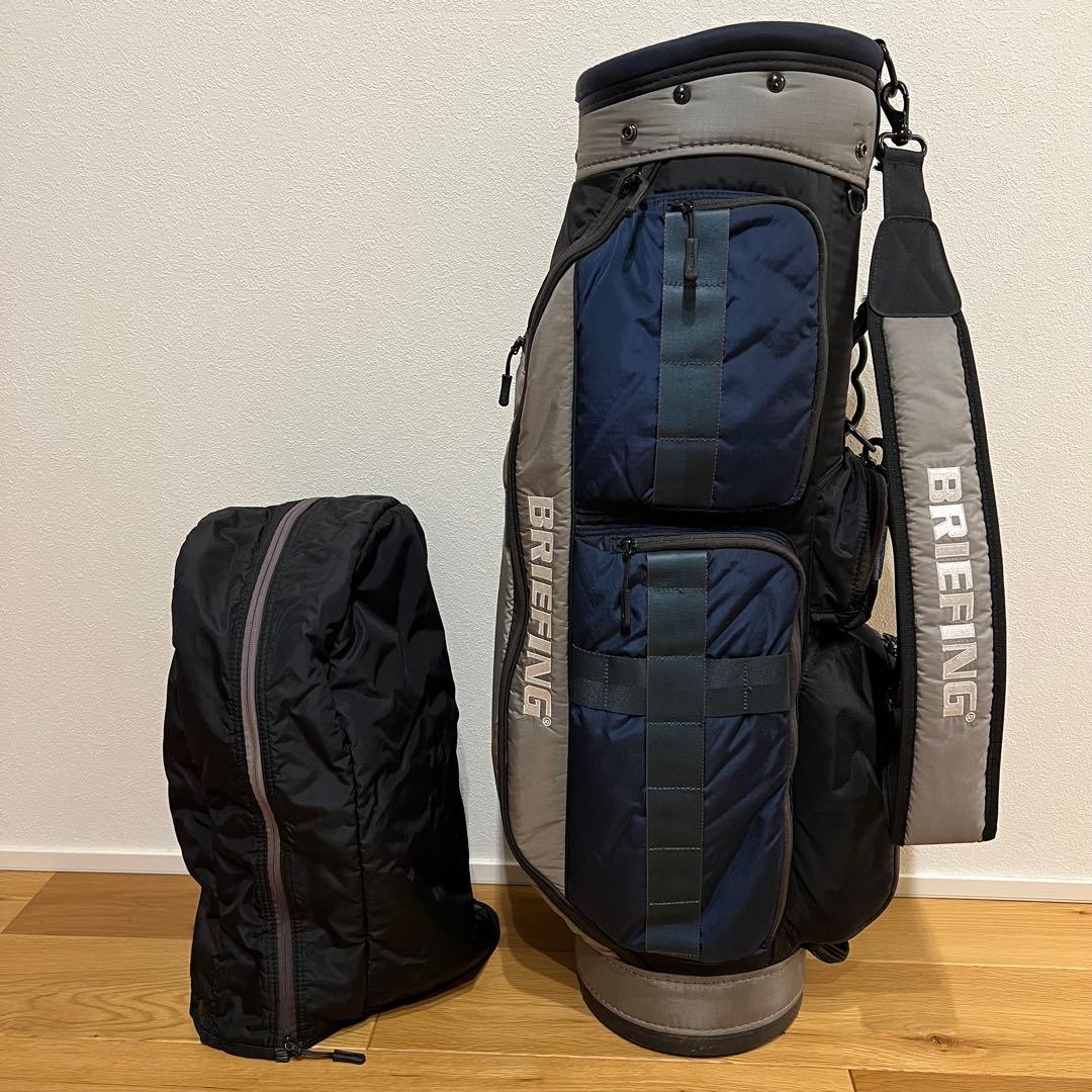 BRIEFING ブリーフィング キャディバッグ ネイビー グレー コンビ