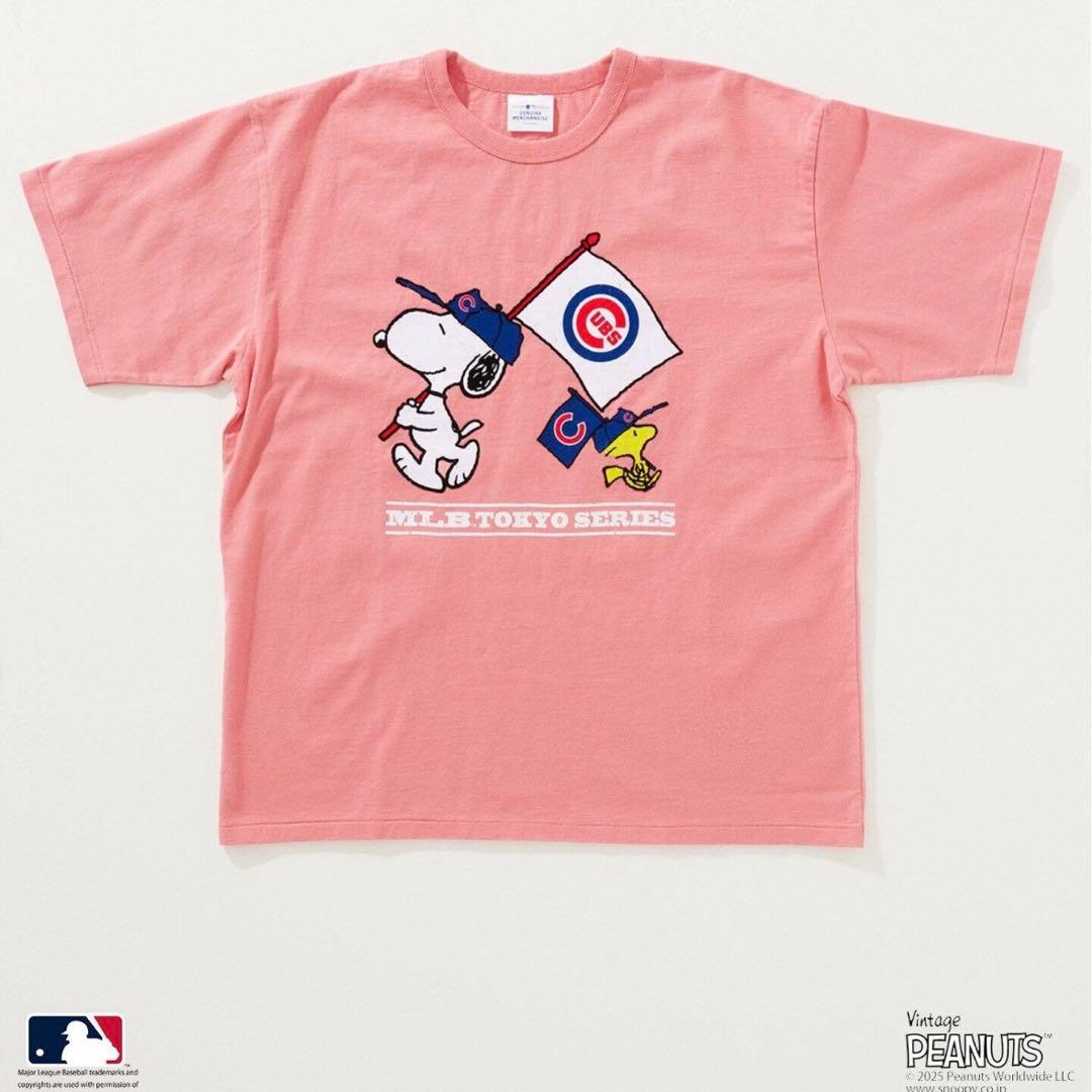 PEANUTS別注　MLB開幕戦ベースボールプリントTシャツ