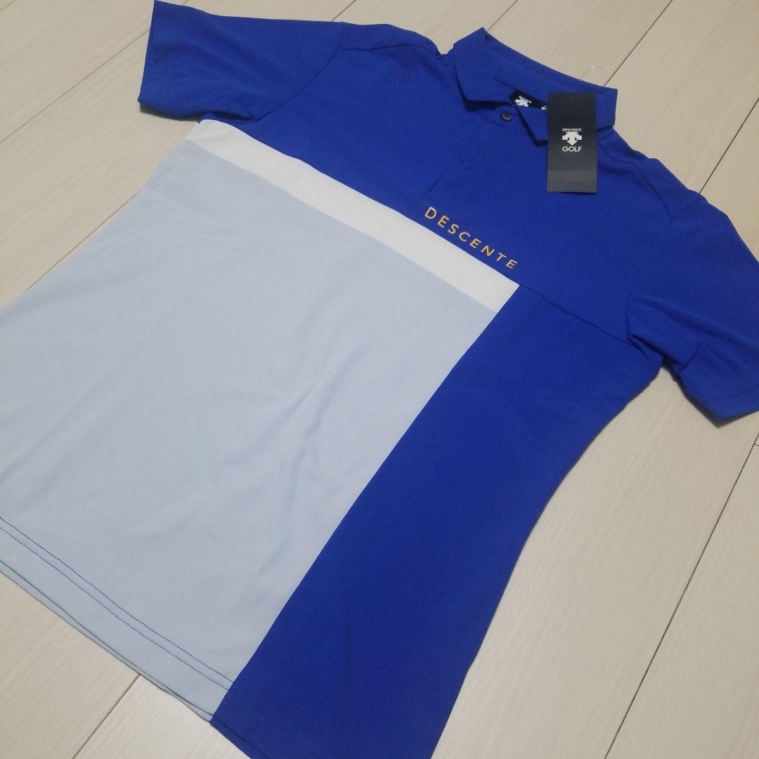 【入手困難】 デサントゴルフ ソロテックス 鹿の子 切替 半袖 ポロシャツ M
