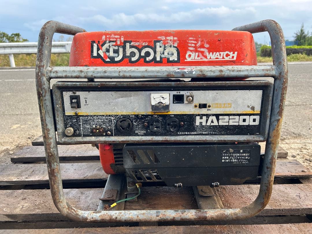 宮崎　クボタ　発電機 60Hz 2.2KVA HA2200 100V ゼネレータ