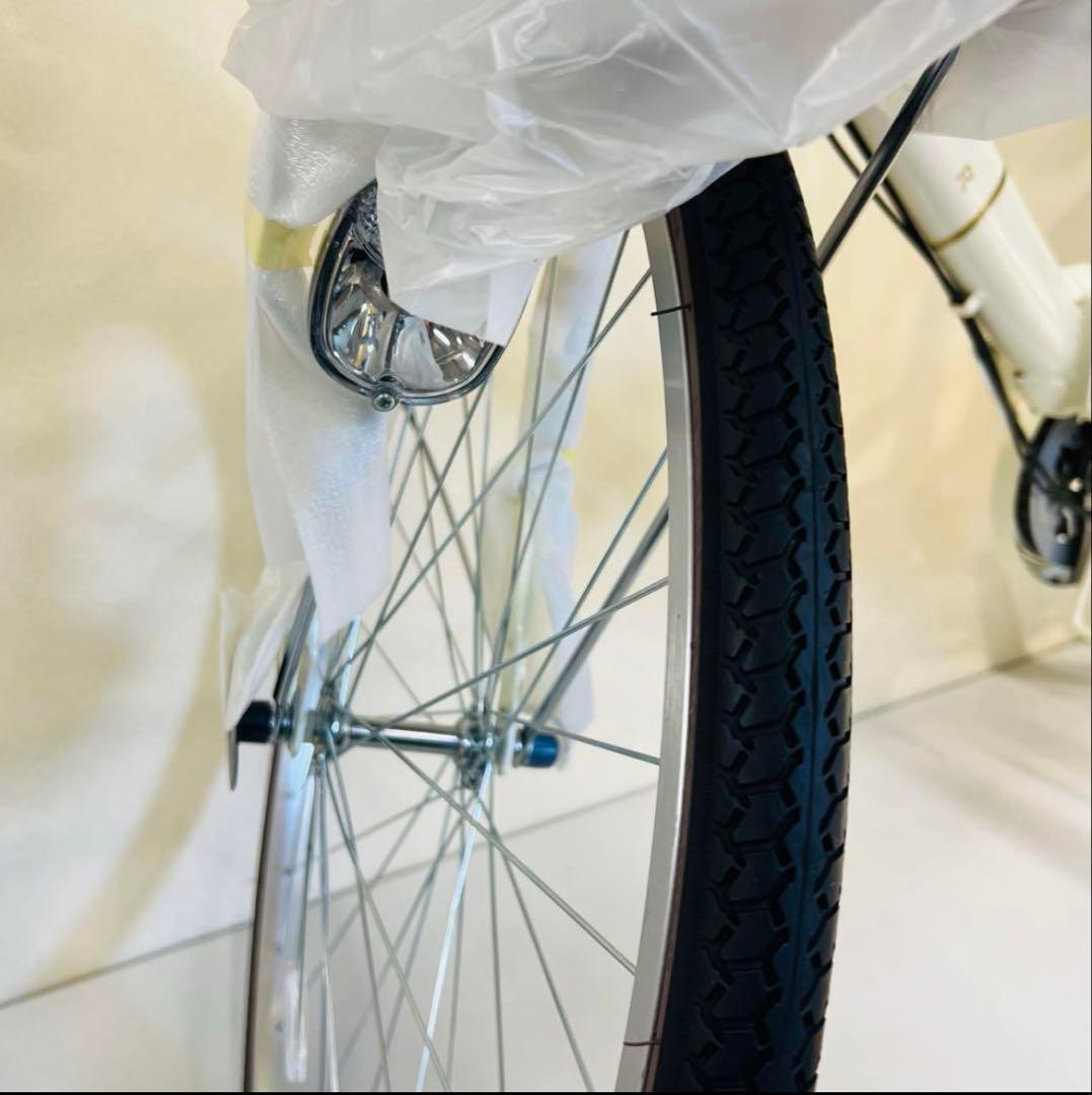 ミムゴ ROVER シティ 26インチ 折り畳み自転車 バニラホワイト