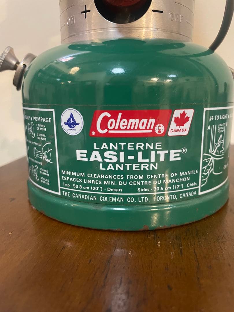 メンテ済み Coleman コールマン ビンテージ ランタン カナダ製 カバー付
