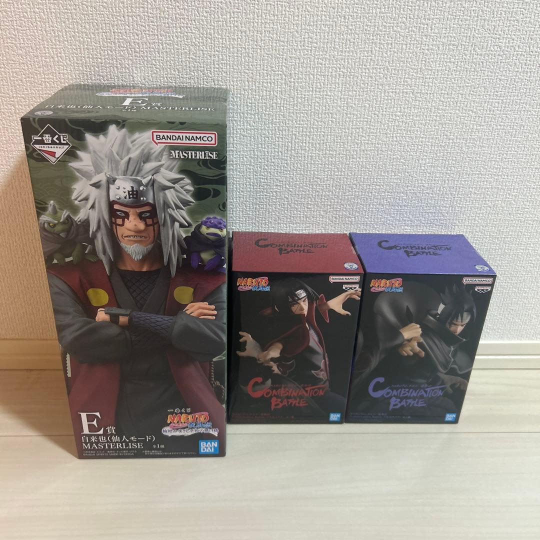 一番くじ　ナルト E賞　自来也　仙人モード アミューズメントフィギュア2体