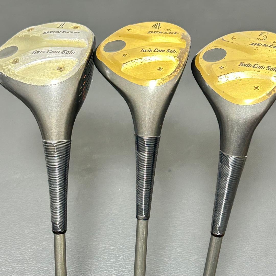 希少 ダンロップ パーシモン Black 540 ウッド3本 カーボンフェース