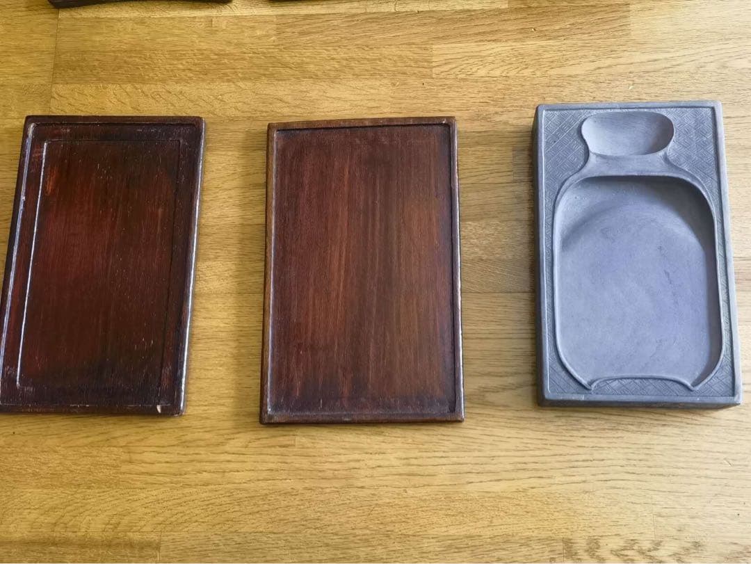 端渓硯 大 吉慶有餘 長24.5cm