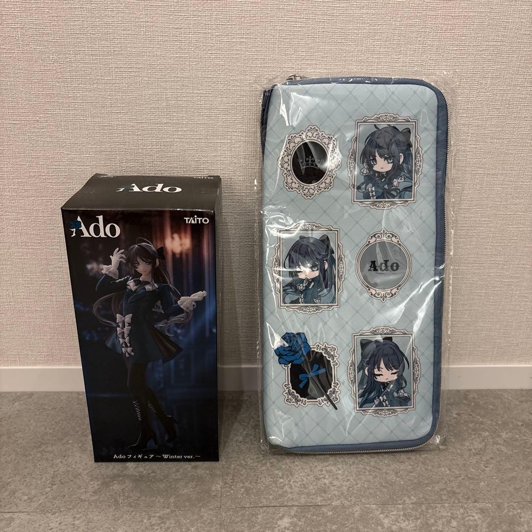ラウンドワン限定 Ado フィギュア Winter ペンライトケース 水色