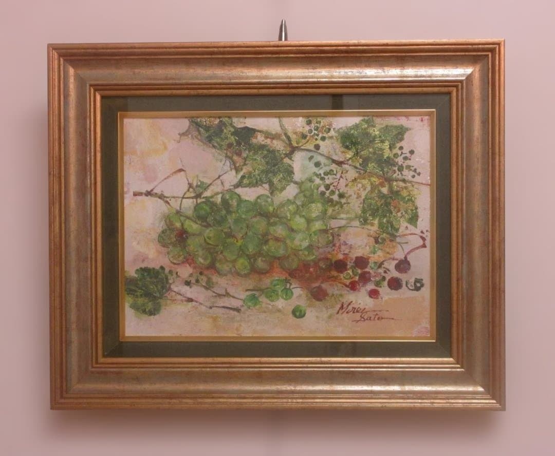 「青いぶどうと実」　佐藤瑞玲作