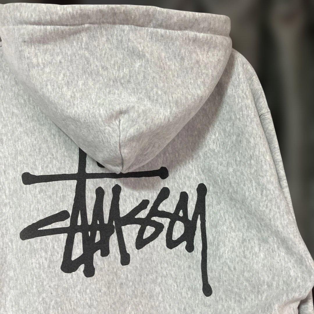 【90s/希少】 Stussy グレー フルジップ パーカー