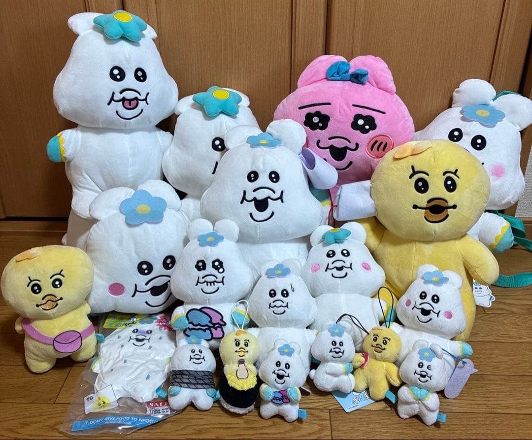 んぽちゃむ　きみまろ　おぱんちゅうさぎ　ぬいぐるみセット