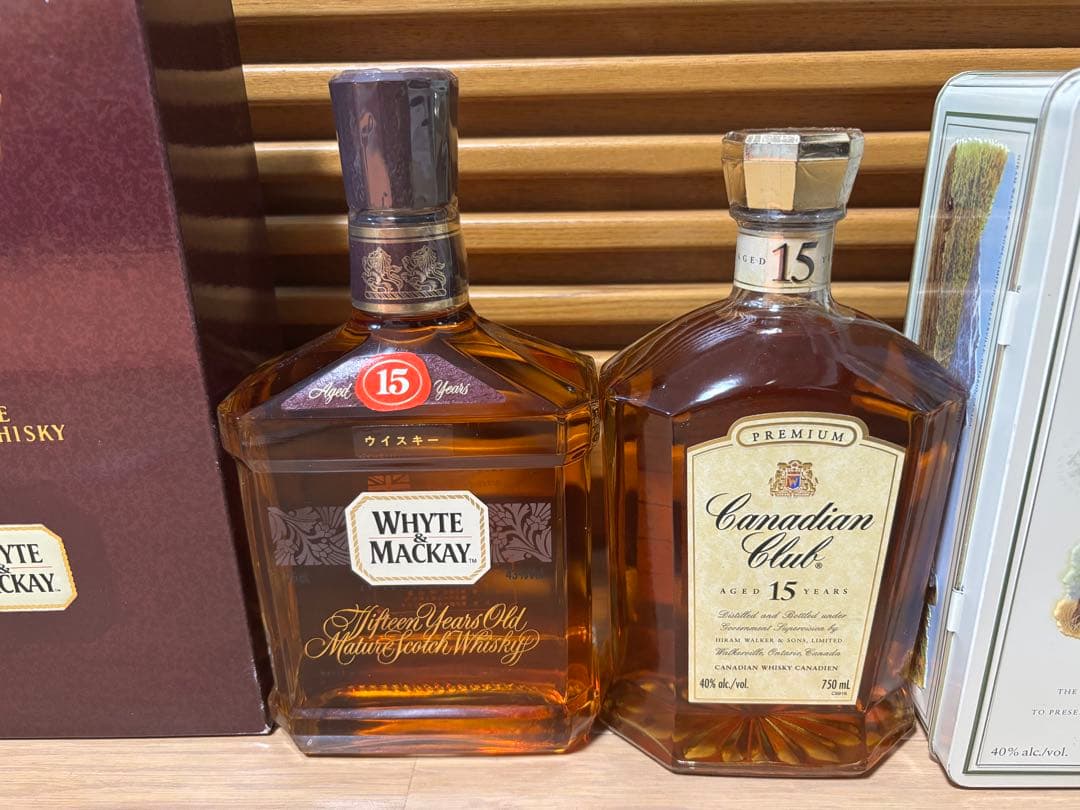 ホワイトマッカイ、カナンディアクラブ15年古酒2本セット